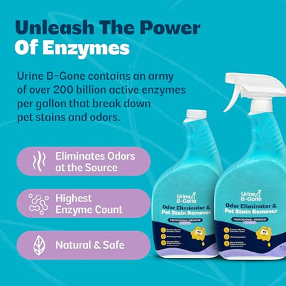 Urine B Gone Enzyme Cleaner for Human & Pet Urine (64 Fl Oz)