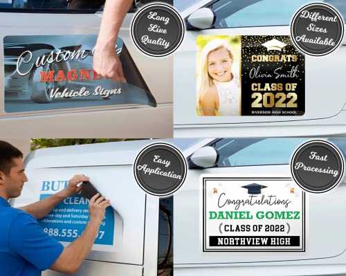 Personalized Car Magnet Sign Custom Business Logo for Cars Trucks Vans