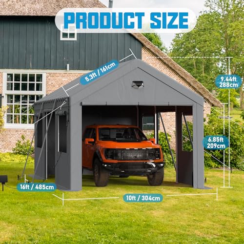 10x16 Heavy Duty Carport Canopy