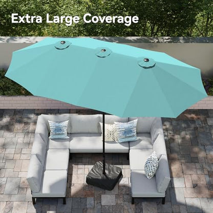 15ft Large Outdoor Patio Umbrella with Base Included