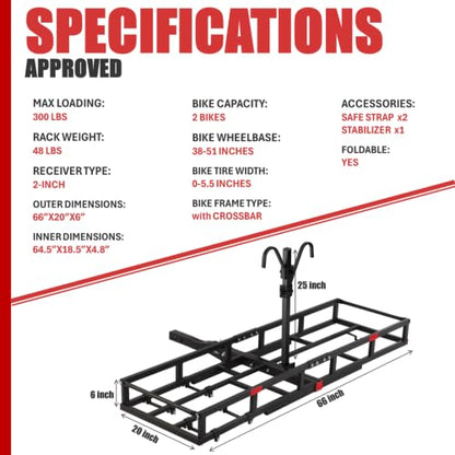Hitch Mount Bike Rack for Ebike Heavy