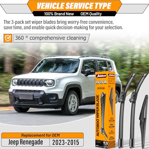 Windshield Wiper Blade Replacement for Jeep Renegade 2015