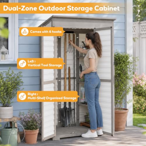 Large Outdoor Storage Cabinet with Dual