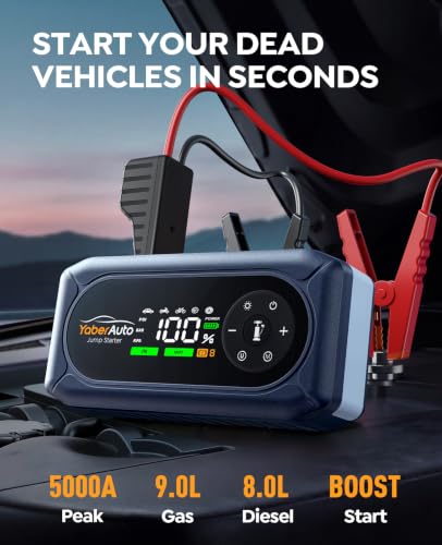 5000A Car Jump Starter with Air Compressor