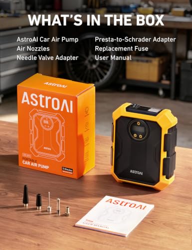 Tire Inflator Portable Air Compressor 12V DC Integrated Storage