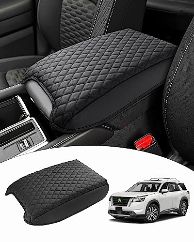 Custom Fit for Center Console Cover Nissan Pathfinder 2025 2024 2023 2022 2026 Armrest Cushion Pad Cover PU Leather Pathfinder Accessories Anti