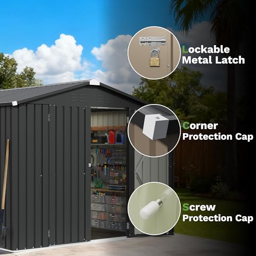 8x8 FT Outdoor Storage Shed