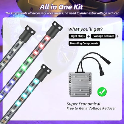 Golf Cart Underglow LED Strip Lights Accent Neon Lighting Kit w