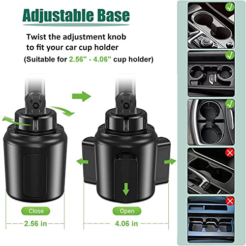Car Cup Holder Tablet Mount for 4