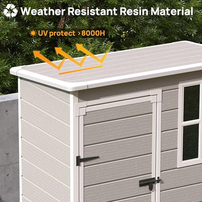 Resin Outdoor Storage Shed with Floor
