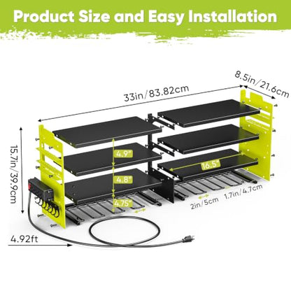 Upgrade Power Tool Organizer Wall Mount with Charging Station