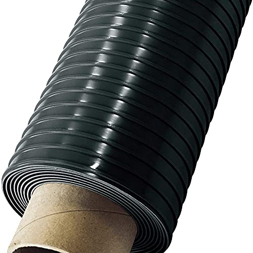 Garage Flooring 5' x 10' Midnight Black Ribbed Channel Vinyl Protector Mat