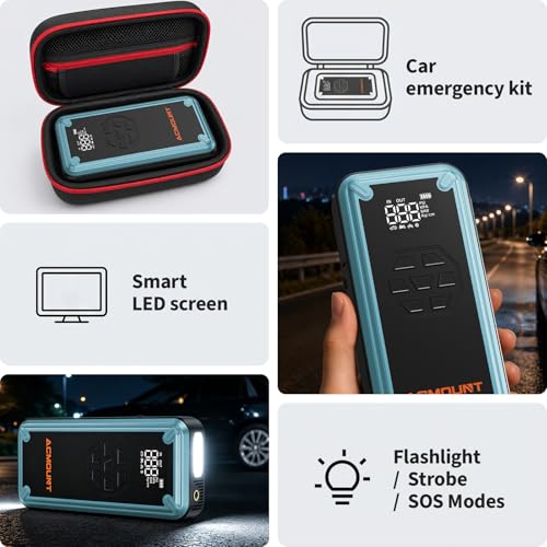 W160 5000A Jump Starter with Air Compressor 150PSI
