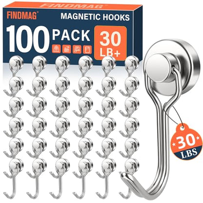 100 Pack Magnetic Hooks for Cruise Cabins (100 Count)
