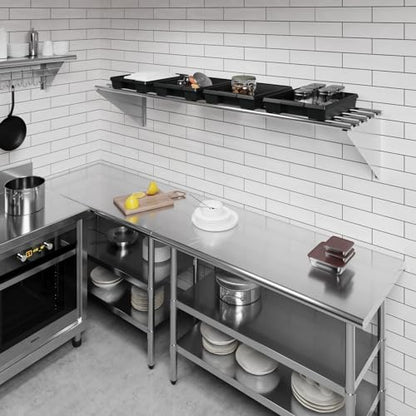 18 in. x 72 in. NSF Stainless Steel Tubular Wall Shelf