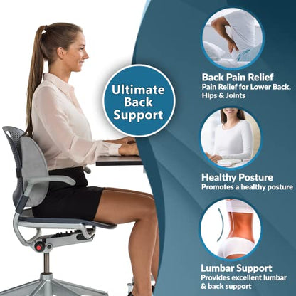 Lumbar Support Back Pillow Office Chair and Car Seat Cushion