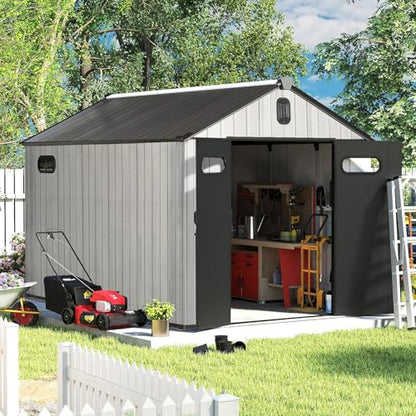 Domi 8X12FT Resin Outdoor Storage Shed