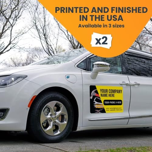 Builder and Contractor Customizable Car Magnets and Decals (2 Count)