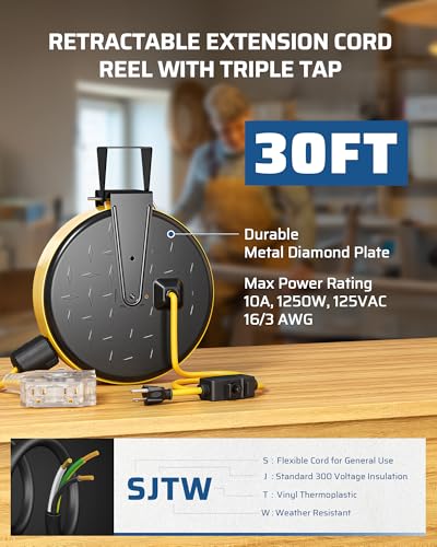 Retractable Extension Cord Reel