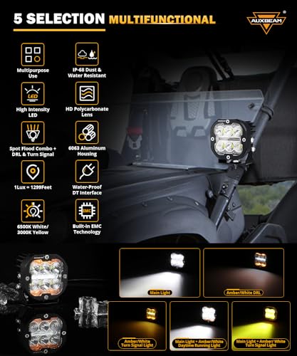 XP Ultra Series 3" LED Offroad Lights with DRL & Turn Signal 2