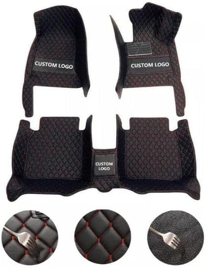 SARAHS Customized car Floor mats -Suitable for 99% of Cars, SUVs, and Trucks - car Pads to Protect Vehicle Interior Floor Accessories (Pink and Black)