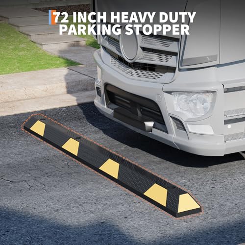 72 in Heavy Duty Rubber Parking Curb