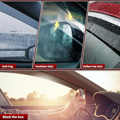 4pcs in Channel Window Rain Guards Fit for Volkswagen Tiguan 2018 (4 Count)