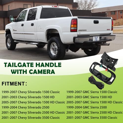 Backup Camera Tailgate Handle Rear View Camera Liftgate Latch Handle Compatible with 1999