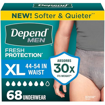 Fresh Protection Adult Diapers for Men (68 Count)