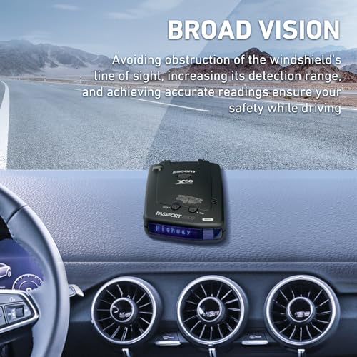 Radar Detector Bracket with Dashboard Hook Ring Installation (2 Count)