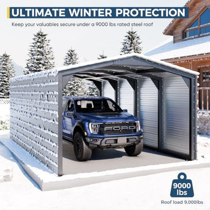 Military Grade Metal Carport 12x20 FT