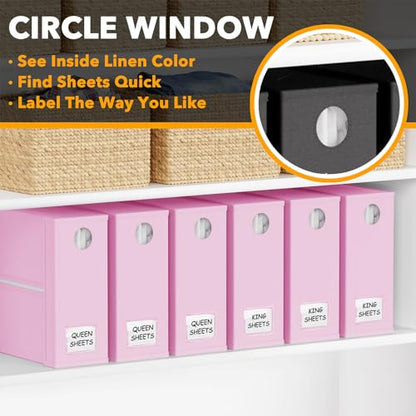 6 Pack Bed Sheet Organizers and Storage (6 Count)