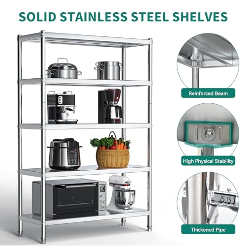 NSF Stainless Steel Shelves (5 Count)