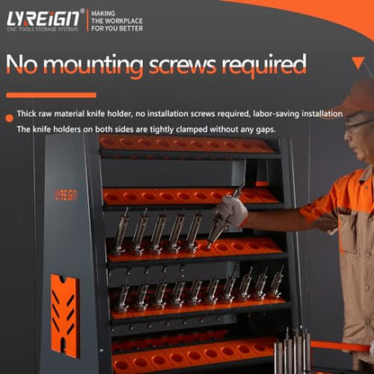 8 Row Large Capacity CNC Tool Holder Rack for Warehouses & Machining Centers