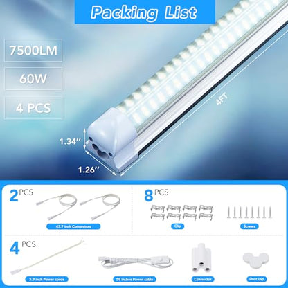 T8 LED Shop Lights (4 Count)