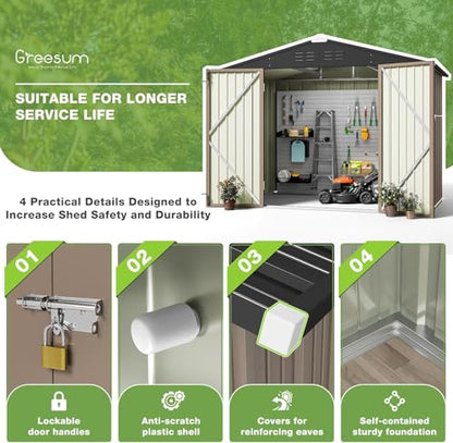 8x6FT Outdoor Storage Shed