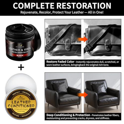 Leather Recoloring Balm with 100ml Mink Oil
