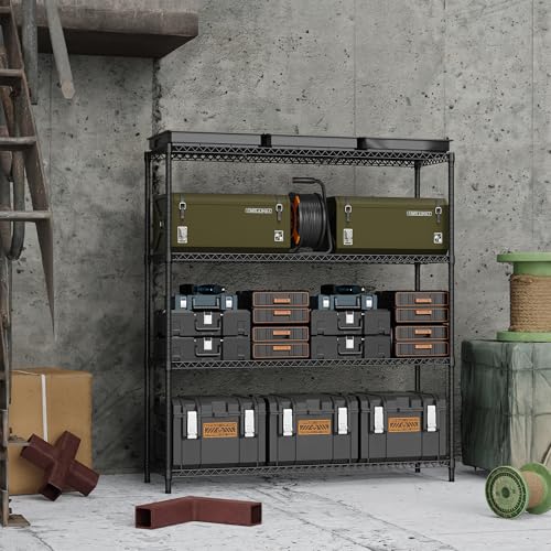 2800LBS 59" W 4 Tiers Storage Shelves Load