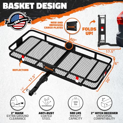 500 lb. Capacity Folding Luggage Rack for SUV Car Truck ATV & More