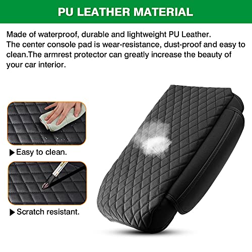 Center Console Cover Kia Sorento Accessories 2026 2025 2024 2023 2022 2021 Armrest Cover Center Console Pad for Kia Sorento PU Leather Armrest Seat Box Cover Protector w