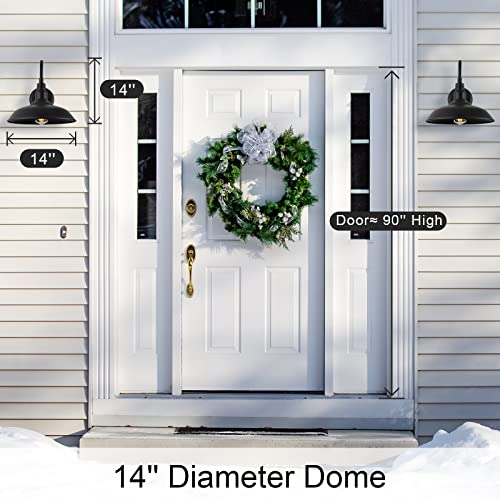 14in Outdoor Gooseneck Light Fixture for Porch