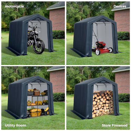 6x10 ft Storage Shelter Shed Portable Outdoor Carport Garage