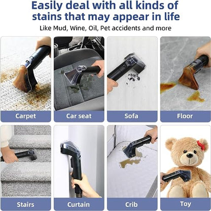 400W 18Kpa Carpet Cleaner Machine with 1 Bottle Cleaning Solutions