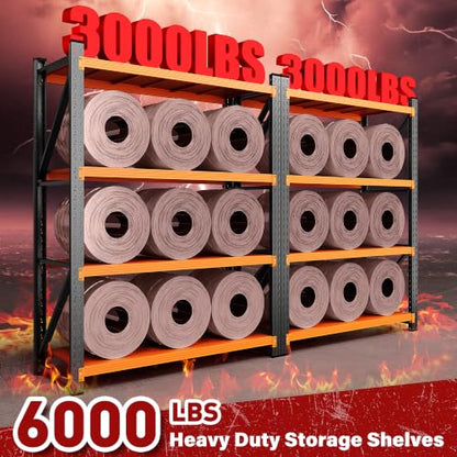 Set of 2 48" Wide Heavy Duty Garage Shelving Units