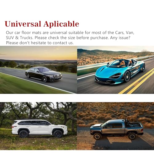 Car Floor Mat Fit 99% Sedans Sports Cars Luxury Custom Car Mats for SUV Women Leather Automotive Floor Mats All Weather Car Mats Diamond Floor Mats for Trucks