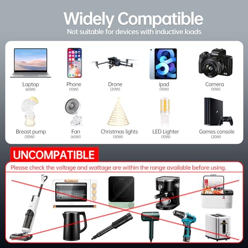 200W Car Power Inverter DC 12V to 110V AC Car Plug Adapter Outlet