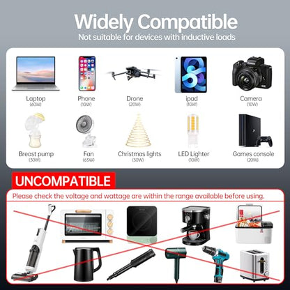 200W Car Power Inverter DC 12V to 110V AC Car Plug Adapter Outlet