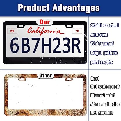 Pink Bow License Plate Frame Cute Bow License Plate Holder with Screws