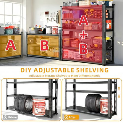 Garage Storage Shelves 36" W x 16" D x 72" H