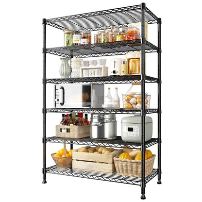 71" H 6 Tier Heavy Duty Wire Shelving